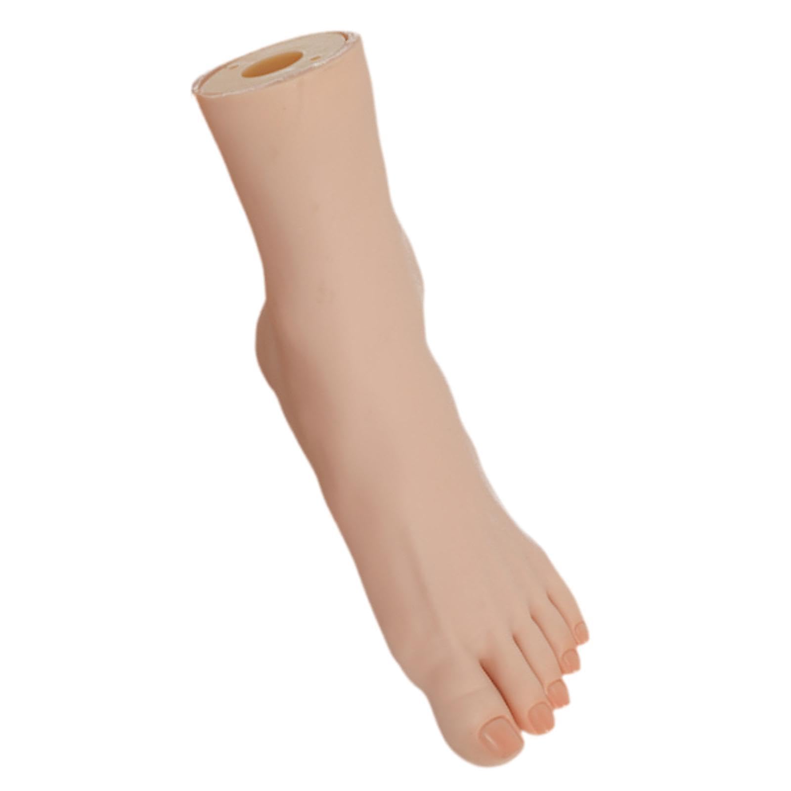 Mannequin pied gauche en PVC pour chaussettes et présentation de sandales