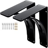 HomiShare 2Pcs Heavy Duty Shelf Brackets 9 x 12 x 4", Steel Brackets 450lbs Load Capacity, Triangle