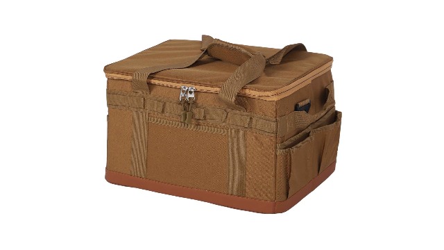 Scatola Portaoggetti OneTigris Pieghevole, 36x25x33 Cm, 25 Litri, Per Campeggio, Bagagliaio Auto, Esterno, Marrone