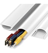 Yecaye 42.5in Adhesive Cord Cover, TV Cord Hider for 2-3 Cords, Half Round Wire Hiders for TV on ...