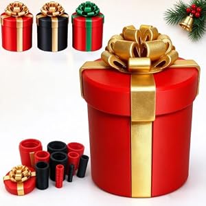 Annoying Nested Screw Gift Box, 10 Layer Reusable Prank Gift Boxes for Cash and Small Surprises, Funny Money Puzzle Box, Gag Gift for Birthday Christmas White Elephant Office Party(Red Gold)