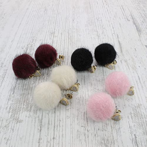 Righe e Pois - ORECCHINO PON PON BOTTONE - Rosa