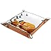 Produktbild XiangHeFu Netter Tierfuchs und Schmetterling Valet Tray Ledertablett Leder Catchall Schlüssel Handy Münzkasten für Schlüsselgeld Nachttisch Storage Container Box Organizer