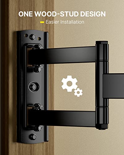 Am Alphamount APMFK2 Tv Mount, Full Motion Tv Wall Mount Swivel Tilt For 26-60 Inch Tvs And Monitors Up To 70Lbs, Single Stud Corner Outdoor Wall Mount Tv Bracket Articulating Extension Leveling Max Vesa 400X400Mm thumb #4