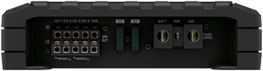 Alpine S2-A55V S-Series Class-D 5-Channel Amplifier, Hi-Res Certified, 40W x 4 + 200W x 1 @ 4 Ω, 60W x 4 + 300W x 1 @ 2 Ω