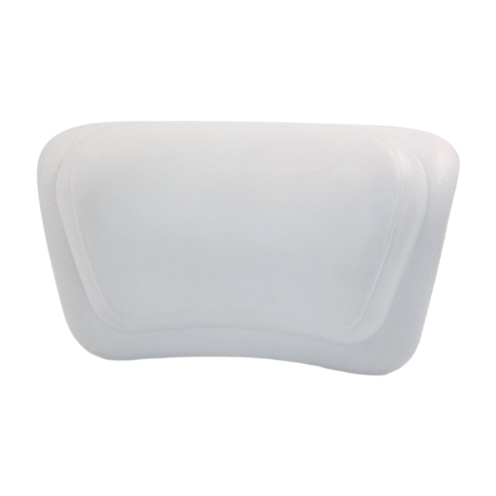 Almohada para Bañera con Ventosas Antideslizantes Y Soporte Firme para El Cuello Almohadilla de PU Suave Y Compacta Perfecta para Usar en Bañeras, Blanco