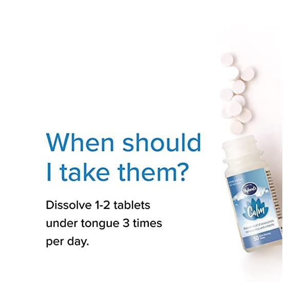 Hylands-Calm-Tablets-Anxiety-and-Stress-Relief-Supplement-Natural-Relief-of-Anxiousness-Nervousness-and-Irritability-50-count Hyland's Naturals Calm Tablets, Stress Relief Supplement, Natural Relief Of Anxiousness, Nervousness, And Irritability, 50 Count