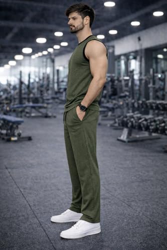 Image of Mack Jonney Men's Polyester Lycra Tracksuit | Lightweight Sports & Gym Wear | Comfortable Running & Training Track Suit for Men-MJ-181