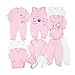 Produktbild TupTam Unisex Baby Erstausstattung Bekleidungsset 11 teilig, Farbe: Rosa Kätzchen, Größe: 56