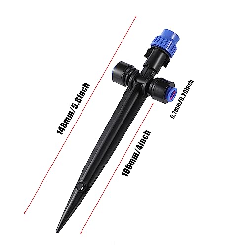 Drip Irrigation Emitters with Adjustable 360 Degree Water Flow Drippers Atomization Sprinker for 1/4 inch Tubing Garden Drippers Sprinker for House Garden Watering System(12pcs-Atomization Sprinker) - Thumbnail 2