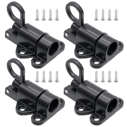 4 Piezas Cierres para Puertas Automático, Perno de Puerta de Resorte Aluminio, Pestillo Puerta Interior con Tornillos, para Armario, Madera, Ventanas, Patio, Armarios