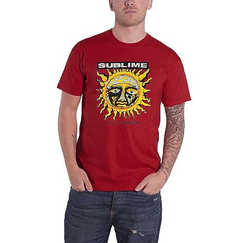 Sublime Camiseta Grn 40 oz Banda Logo Oficial Unisex Rojo, Rojo -, Medium