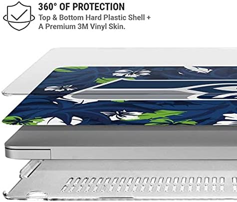 Skinit Case + Skin Compatible with MacBook Air 13in (2020) - Officially Licensed NFL Seattle Seahawks Tropical Print Design