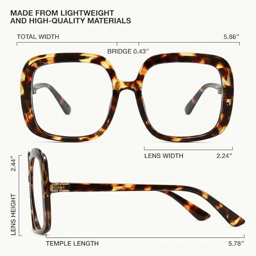 Image of miyya Blue Light Blocking Glasses for Women, Blue Light Glasses for Women Oversized Fashion Glasses