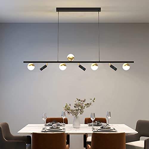 Lustre LED moderne en fer noir et diffuseur acrylique haute performance - 3