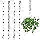 4 Stück Verlängerungskette für Hängesessel 60CM 4MM Hängesessel Kette mit Zwei Karabiner Verzinken Verstellbar Metallkette für Schaukeln, Hängesessel, Blumentöpfe, Vogelkäfig, Hängematten(Schwarz)