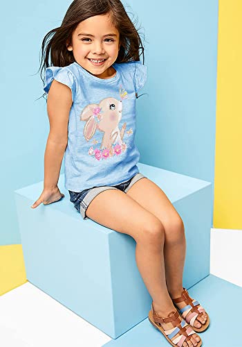 Image of Toddler Girls Bunny T-Shirt Cotton Baby Short Sleeve Easter Outfits Rabbit Shirts Soft Summer Casual Tee Tops