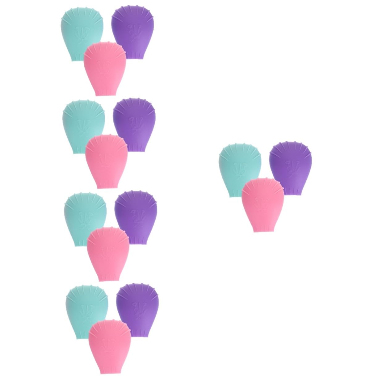 POPETPOP 5 Juegos De Brochas De Maquillaje Con Detalles Fundas De Silicona Para Brochas De Viaje 3 Unidades X 5