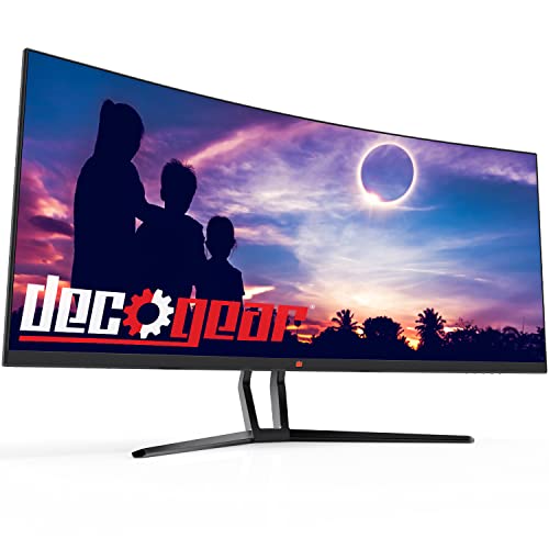 Image of Deco Gear 35 inch Curved Ultrawide E-LED WQHD Gaming Monitor, 21:9 Aspect Ratio, Immersive 3440x1440 Resolution, 100Hz Refresh Rate, 3000:1 Contrast Ratio (DGVIEW201)