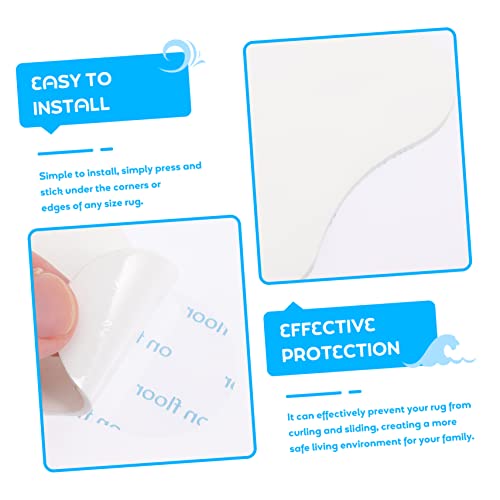 VILLFUL 10 Pçs Adesivos De Carpete Sofá Branco Adesivos Pretos Fita Adesiva Preta Para Tapetes De Ár