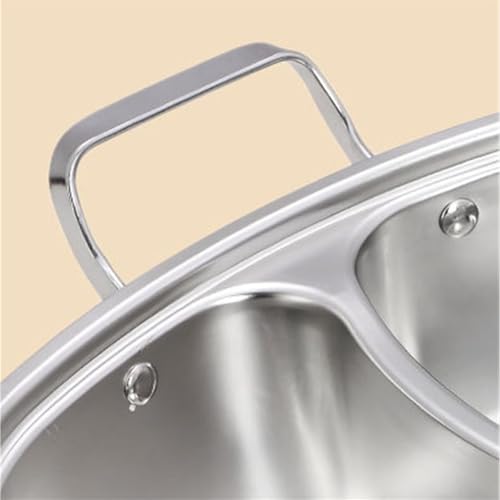 Olla para Hot Pot de Acero Inoxidable 34cm Plateada miniatura 3