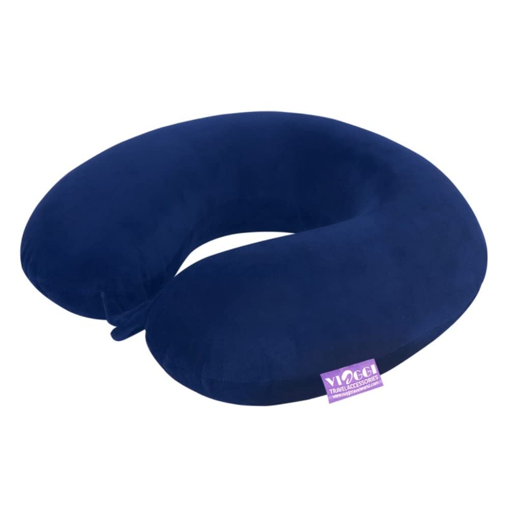 Viaggi Navy Blue Memory Foam travel pillow 1