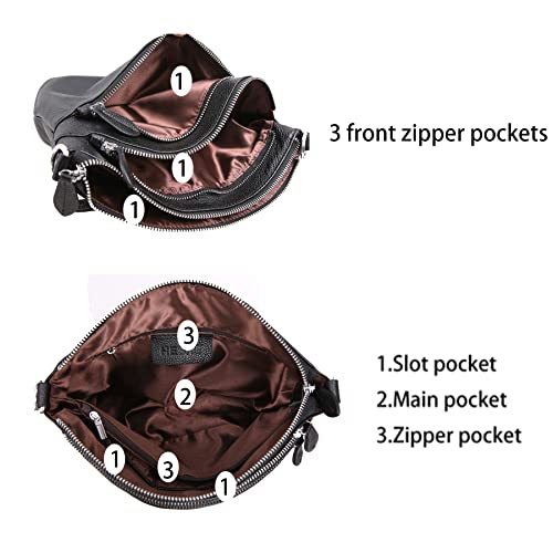 Heshe Leather Purses For Women  Small Crossbody Purse  Satchel Handbags Designer Ladies Shoulder Hobo Bags (Coffee) #TOP5