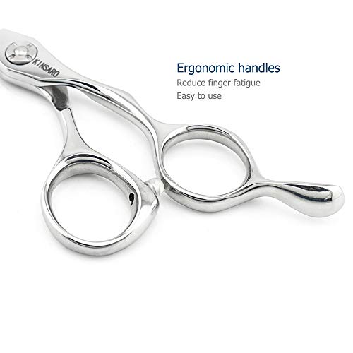 Barber Scissors 5.5" Professional Hair Scissors Hair Cutting Shears Hair Cutting Scissors Haircut Shears 440C Barber Shears Hairdresser Scissors Sharp Hair Scissors Bearing Screw KINSARO - Thumbnail 6