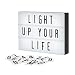 My Cinema Lightbox The Original LED Marquee Light Box with 100 Letters & Numbers, USB and Built-in Storage A4 Size 9x12 Black Shell, Cool White Illuminated Sign