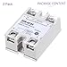 DMiotech SSR-40DA 3-32V DC Input to 24-380V AC Output Single Phase Solid State Relay AC 40A for Industrial Automation, HVAC, Lighting Control 2Pcs