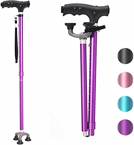 BeneCane Walking Cane Adjustable Cane Flexible Walking Cane - with The LED Light Lightweight Sturdy Portable Walking Stick - Balancing Mobility Aid for Men Women Seniors Comfortable Handle