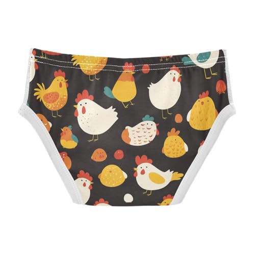 Chicken Black and White Little Boys Comfort Kids Underwear Breathable Undies2