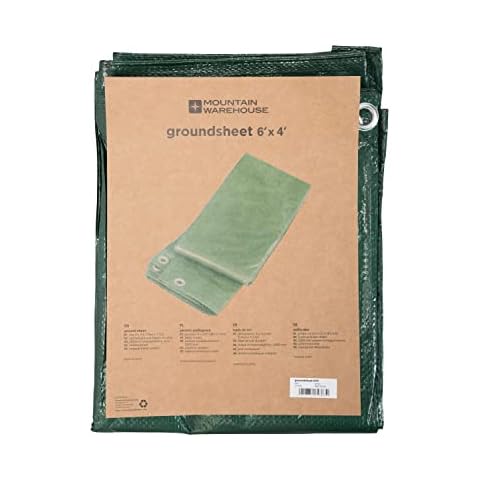 Mountain Warehouse Zeltboden - Wasserfest, schimmelfest, 2-Personen-Zelt, Metallösen, leichte Camping-Abdeckplane Cover