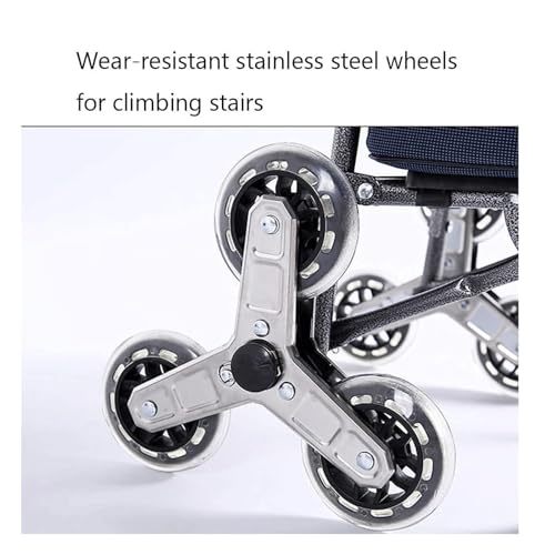 Carretilla plegable con 6 ruedas para compras miniatura 3