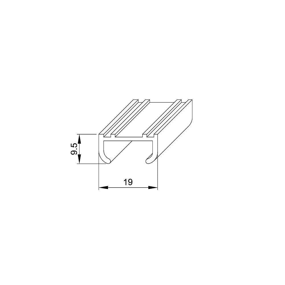Système coulissant SLID'UP 100 pour 2 portes de placard - rail 1,8 m - 9 kg