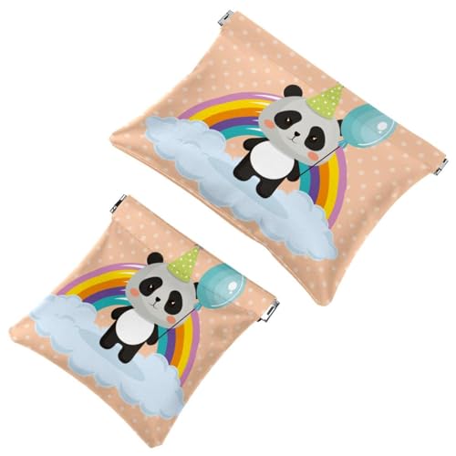 2 beauty case tascabili con chiusura ermetica con volpe impermeabile da viaggio senza cerniera mini trousse per cosmetici e gioielli Multicolore 08 7.1x5.8 pollici