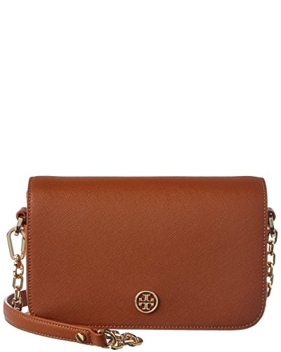 Tory Burch Robinson Chain Saffiano Leather Mini Bag Purse, Style No 34409 (Luggage)