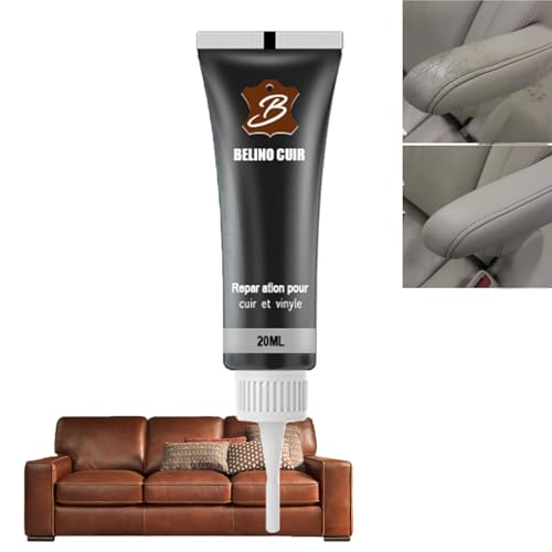 20ml Leder Reparatur Set Schwarz Flüssigleder Lederreparatur Creme für Sofa Autositze Jacken Lederjacken Taschen Lederreparaturset von Lederkratzern Mischbare Füllt Kratzer Risse schnelle Reparatur