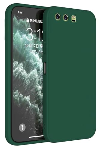 Topme Cover per HUAWEI P10 Plus (5.5' Inches) Custodia Case, Protezione Della Pelle Della Custodia in Silicone Tpu - Verde scuro
