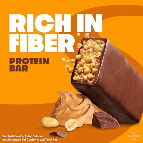 Image of Quest Nutrition Crispy Chocolate Peanut Butter Hero Protein Bar, 18g Protein, 1g Sugar, 3g Net Carb, Gluten Free Protein Snack, Keto Friendly, 12 Count