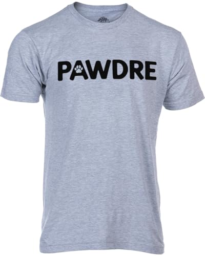 Pawdre - Funny Dog Dad Gift Regalos Fathers Day Present Christmas for Grandpa Papa Mens T-Shirt-(Grey XL)