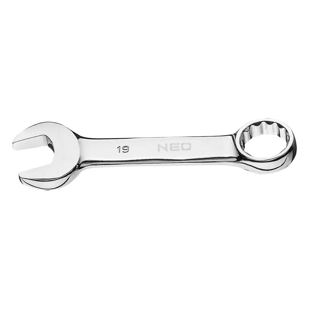 Neo Tools Silver Neo Professional Combination Stubby Spanner Wrench 19 Mm (Neo 09-771)