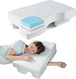 PYURIFAI Side Sleeper Pillow with Arm Hole - Adjustable Shoulder Pillow for Side Sleepers, Memory Foam Pillow Provides Support & Reduces arm Pressure, Cooling Arm Pillows, Rotator Cuff Pain Relief