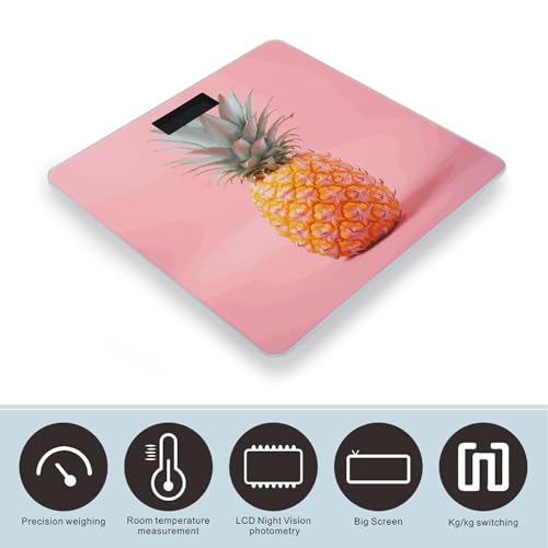Báscula digital de baño con pantalla LED y vidrio templado miniatura 3
