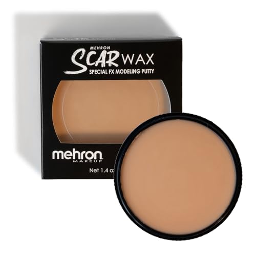 Mehron Make-up Scar Wax Special FX Modeling Putty | Formbares weiches Wachs für Special FX |Narbenwachs SFX Make-up für falsche Narben Wunden Cosplay & Halloween-Effekte (Light)