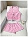 SweatyRocks Women's 2 Piece Matching Sets 2026 Fashion Tie Front Vest and Shorts Set Spring Going Out Vacation Outfits Pink Large