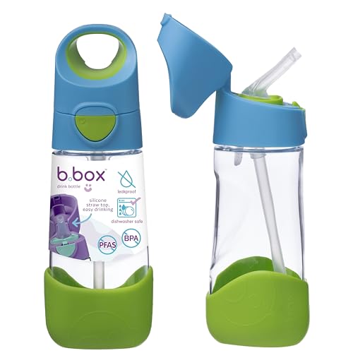 Image of b.box Tritan Straw Drink bottle 450 ml- Ocean Breeze Blue Green(440)