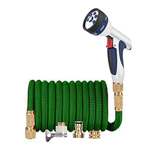 Tuinslang Tuin Water Slang Spray Set Uitschuifbare Slang Watering Irrigatie Plastic Car Wash Cleaning Tool (Color : Army Green, Diameter : 1/2”)