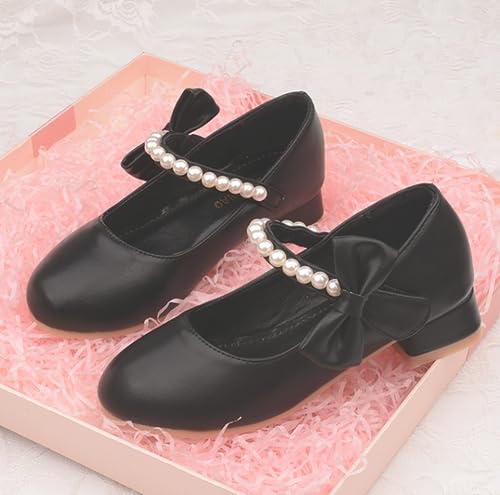 Girls PU Leather Mary Janes Shoes Low Heel Ballet Flats Wedding Party Dress Shoe3