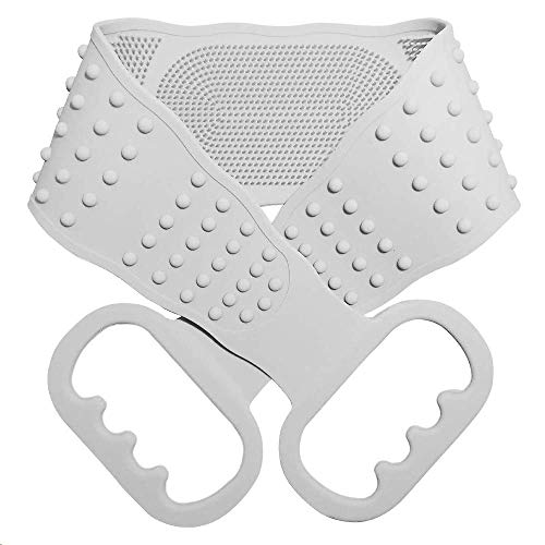 Back Scrubber for Shower,Lengthen Silicone Body Scrubber for Men & Women,Dual Side Silicone Bath Body Brush for Cleansing,Exfoliating and Back Acne-Gray…